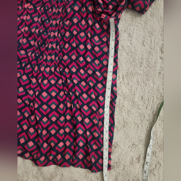 Terra & Sky Pink and Black Geometric Blouse - Picture 11 of 16